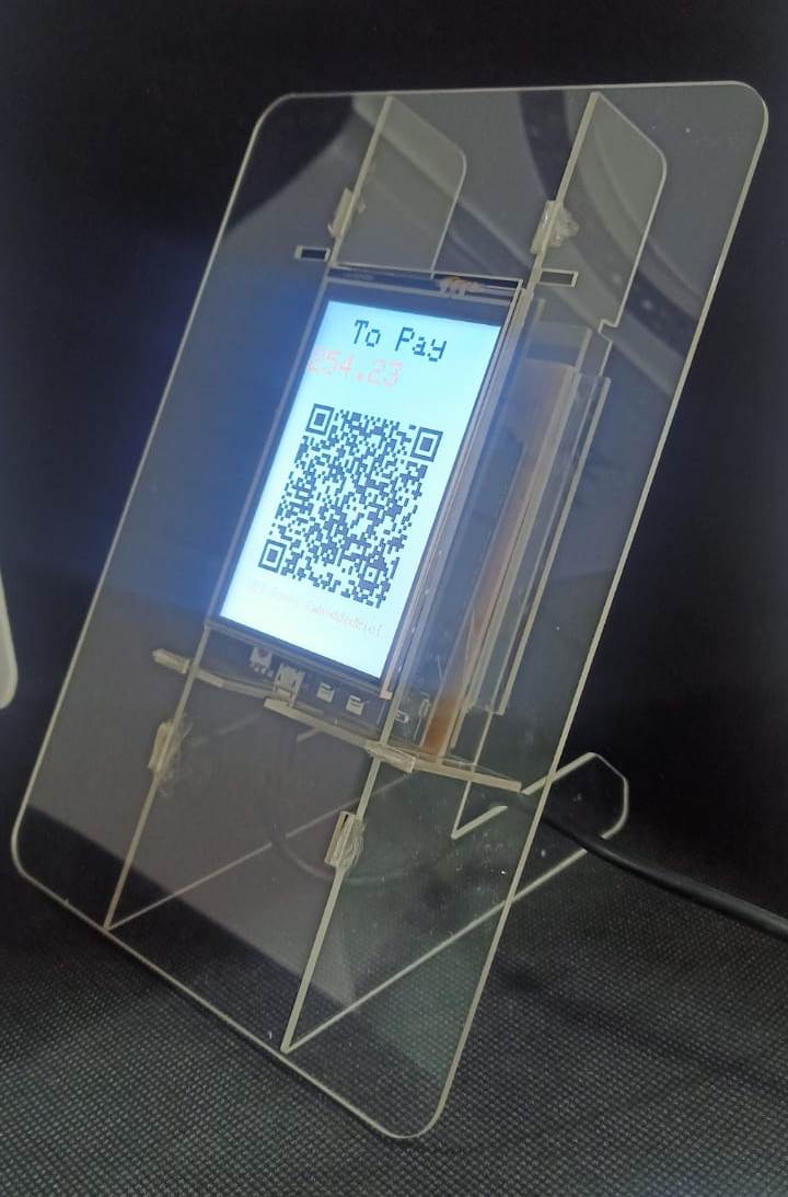 Dynamic QR Code Display Device - 3.5 Inch Acrylic Stand at Rs 1500