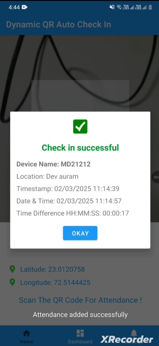 Bonrix Dynamic QR-Based Auto Check-in System